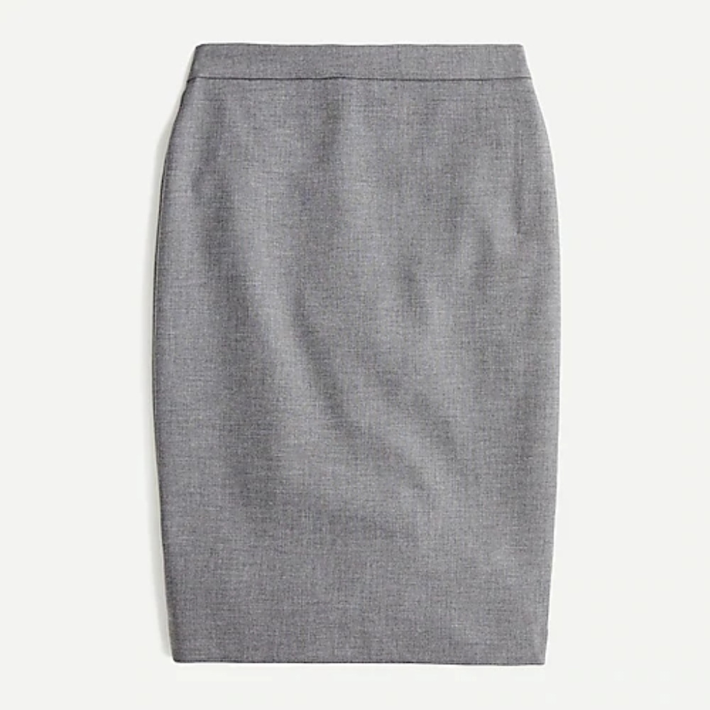 J. Crew Classic Grey Pencil Skirt